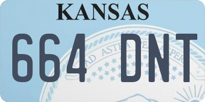 KS license plate 664DNT