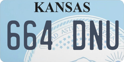 KS license plate 664DNU