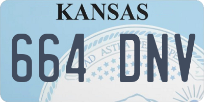 KS license plate 664DNV