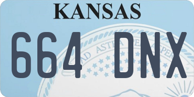 KS license plate 664DNX