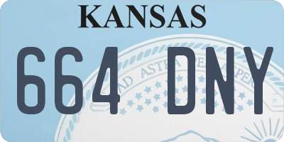 KS license plate 664DNY