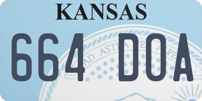 KS license plate 664DOA