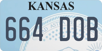 KS license plate 664DOB