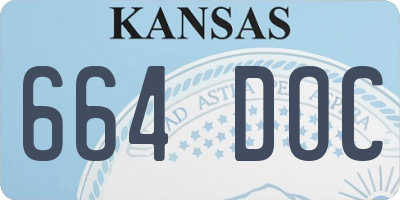 KS license plate 664DOC