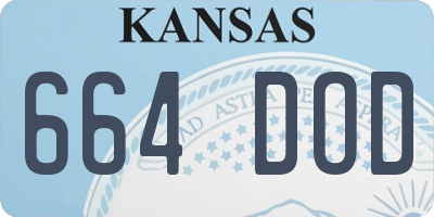 KS license plate 664DOD