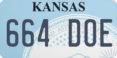 KS license plate 664DOE