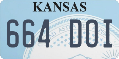 KS license plate 664DOI