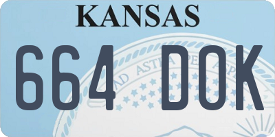 KS license plate 664DOK