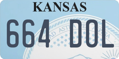 KS license plate 664DOL