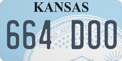 KS license plate 664DOO