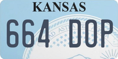 KS license plate 664DOP