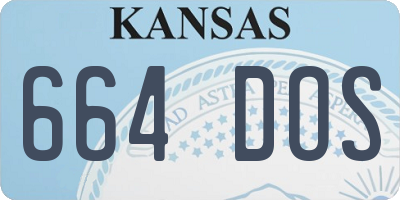 KS license plate 664DOS