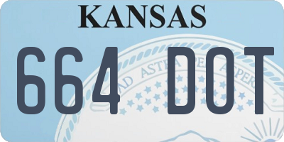 KS license plate 664DOT