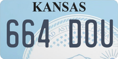 KS license plate 664DOU
