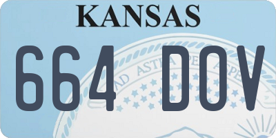 KS license plate 664DOV