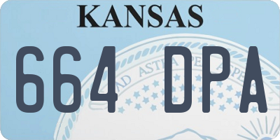 KS license plate 664DPA