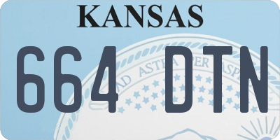 KS license plate 664DTN