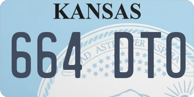 KS license plate 664DTO