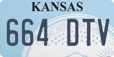 KS license plate 664DTV