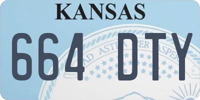 KS license plate 664DTY