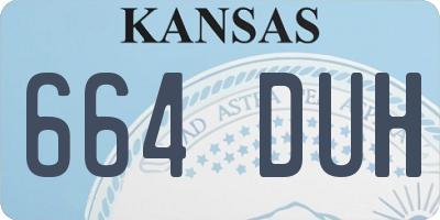 KS license plate 664DUH