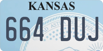 KS license plate 664DUJ