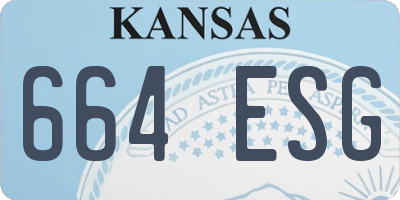 KS license plate 664ESG