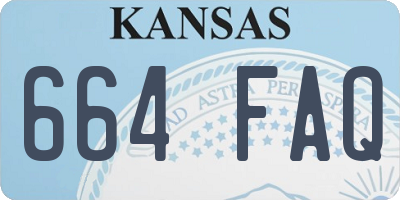 KS license plate 664FAQ