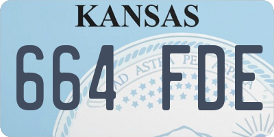 KS license plate 664FDE