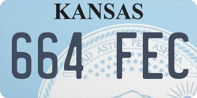KS license plate 664FEC