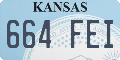 KS license plate 664FEI