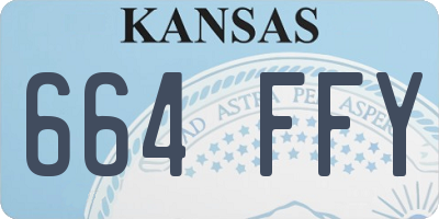 KS license plate 664FFY