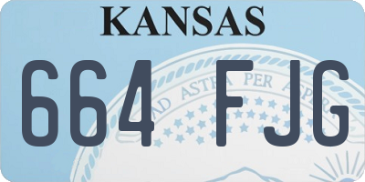 KS license plate 664FJG