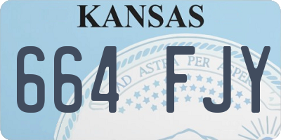 KS license plate 664FJY