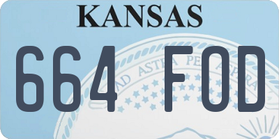 KS license plate 664FOD