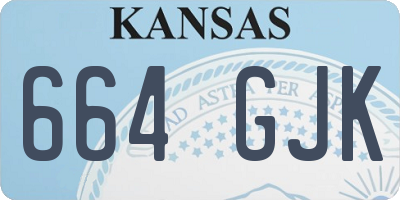 KS license plate 664GJK