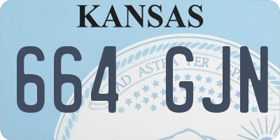 KS license plate 664GJN