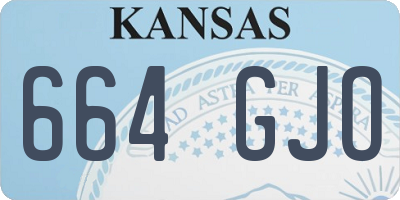 KS license plate 664GJO