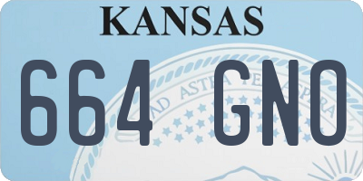 KS license plate 664GNO