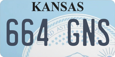 KS license plate 664GNS