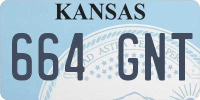 KS license plate 664GNT