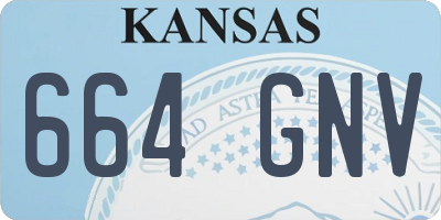KS license plate 664GNV