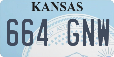 KS license plate 664GNW