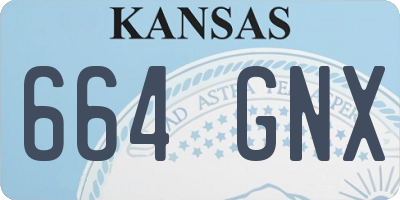 KS license plate 664GNX