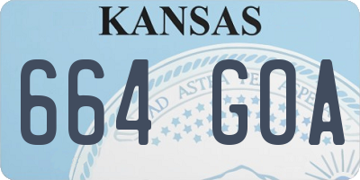 KS license plate 664GOA