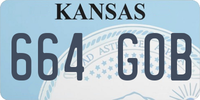 KS license plate 664GOB