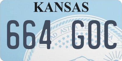 KS license plate 664GOC