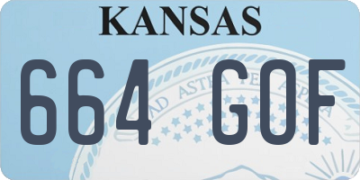KS license plate 664GOF