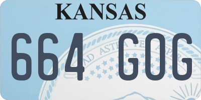 KS license plate 664GOG