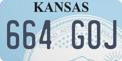 KS license plate 664GOJ